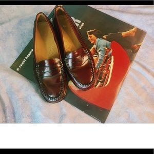 Weejun Burgundy penny loafers